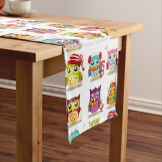 Chemin De Table Court Décor de Noël hibou