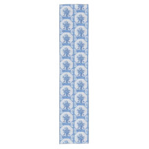 Delft Blue Birds floral French Country Toile 