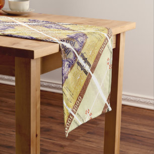 Chemin De Table Court Design d'art populaire portugais