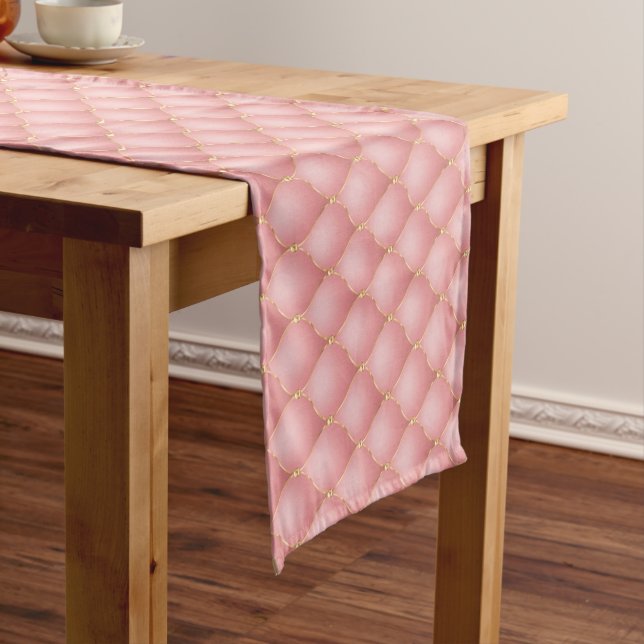 Chemin De Table Court Diamètre or rose Couleur de table Tufted (In Situ)