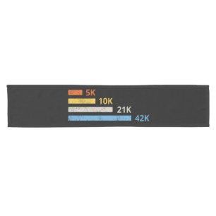 Chemin De Table Court Distances de course II - 5K 10K 21K 42K Marathoner
