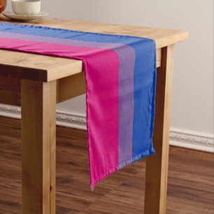 Chemin De Table Court Drapeau de fierté bisexuelle de SlipperyJoe's coul