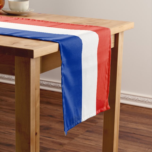 Chemin De Table Court drapeau français (In Situ)