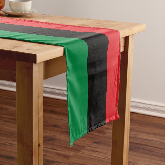 Chemin De Table Court Drapeau panafricain et Symbole de l'UNIA Tri / ven (In Situ)
