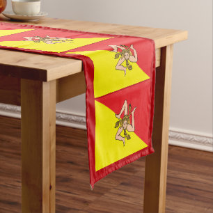 Chemin De Table Court Drapeau sicilien & Sports décoration de la maison 