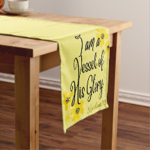 Écriture Verse Jaune Coureur de table Gold
