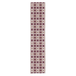 Chemin De Table Court Elegant Burgundy Gold Greek Key Pattern