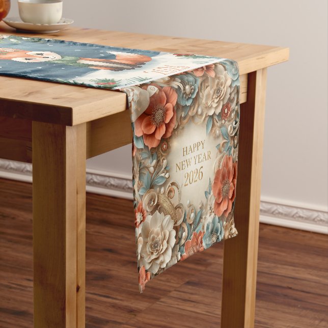 Chemin De Table Court elegant happy new year table runner (In Situ)