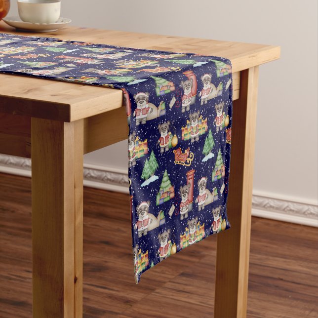 Chemin De Table Court Enfants Noël mignonne Festive Animaux Ours (In Situ)