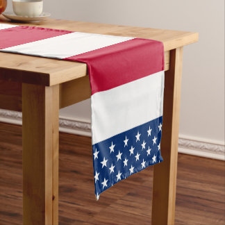 Chemin De Table Court États-Unis Drapeau américain étoiles et rayures