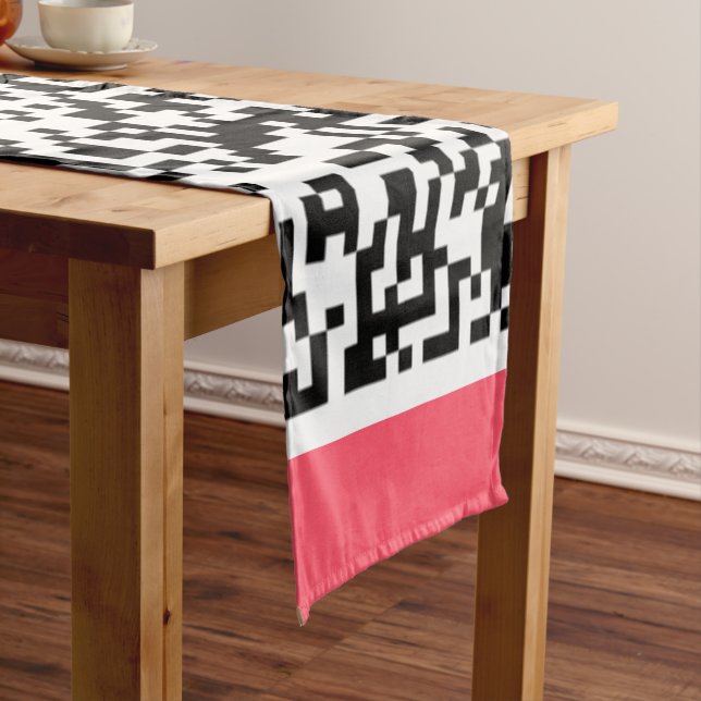 Chemin De Table Court Exemple de coureur de table de code QR (In Situ)