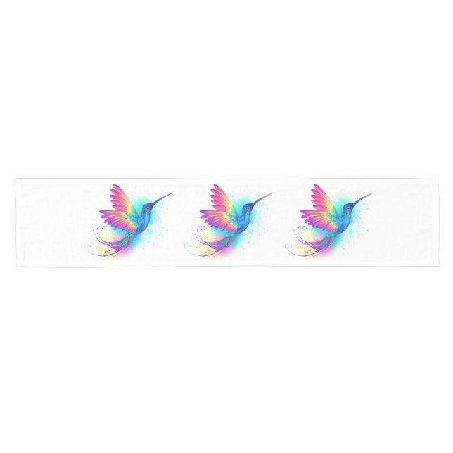 Chemin De Table Court Exotic Rainbow Hummingbird (Horizontal)
