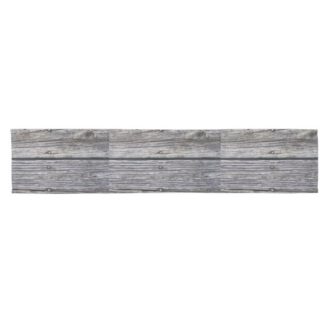 Chemin De Table Court Faux Grey Météo-board Barn Siding Table runner (Horizontal)