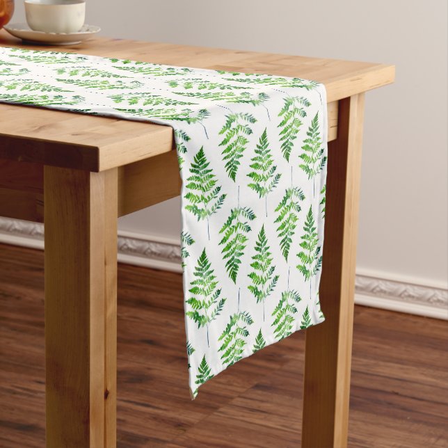 Chemin De Table Court Fern Motif Feuille (In Situ)