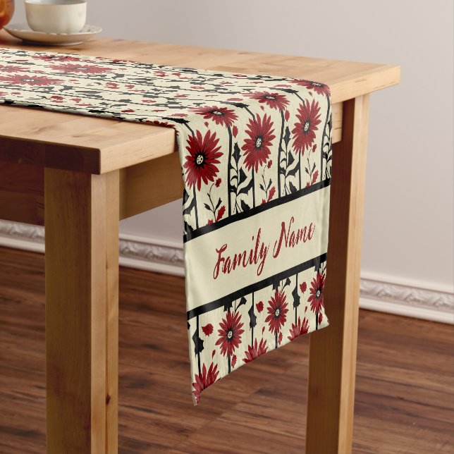 Chemin De Table Court Festive Chrysanthemum and Holly  (In Situ)