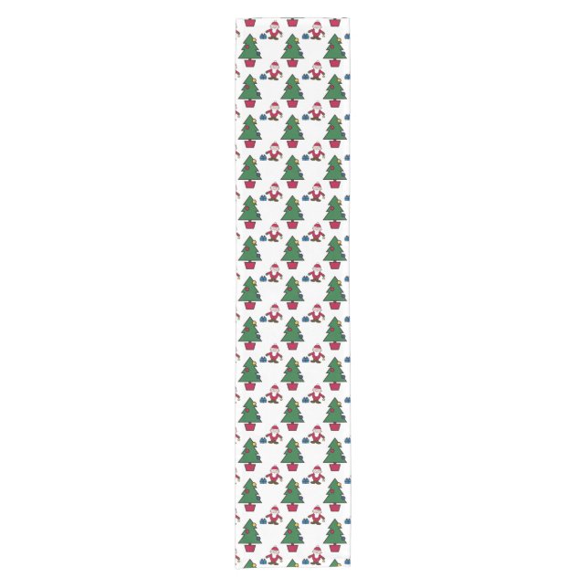 Chemin De Table Court Festive Santa Christmas Table Runner (Devant)