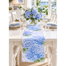 Fête de jardin à l'aquarelle Hortensia Bleu