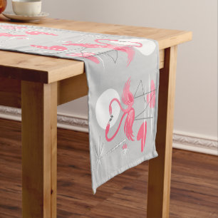 Chemin De Table Court Flamant rose Love table runner