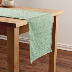 Chemin De Table Court Flecks de Confetti Random modernes, Vert Sage