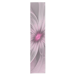 Chemin De Table Court Fleur de fantaisie Art fractal floral abstrait de