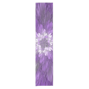 Chemin De Table Court Fleur Violette Abstraite Art Fractal Psychédélique