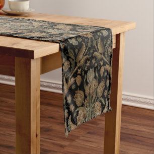 Chemin De Table Court Floral & Folithe Imitation Tapisserie Motif de tis