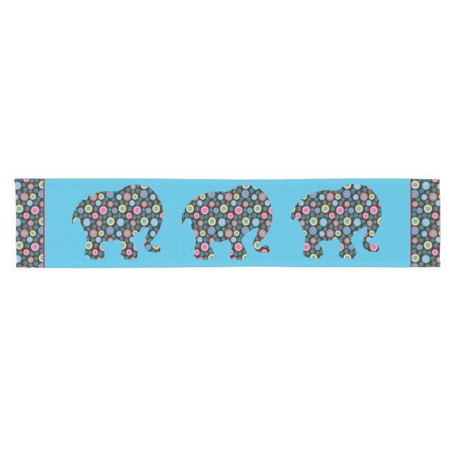 Chemin De Table Court Flower Pattern (Horizontal)