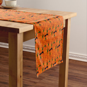 Chemin De Table Court FONCTIONNEMENT DE TABLE citrouille Patch-1-COTON 1