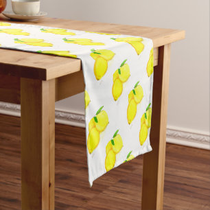 Chemin De Table Court Fruits de citrons jaunes Été Citrus frais