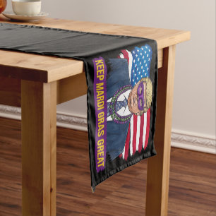 Chemin De Table Court Gardez Mardi Gras Grand Drôle Trump Mardi Gras 202