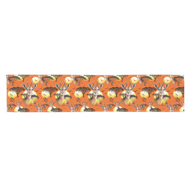 Chemin De Table Court Gazelle Antelope africaine animal sauvage (Horizontal)