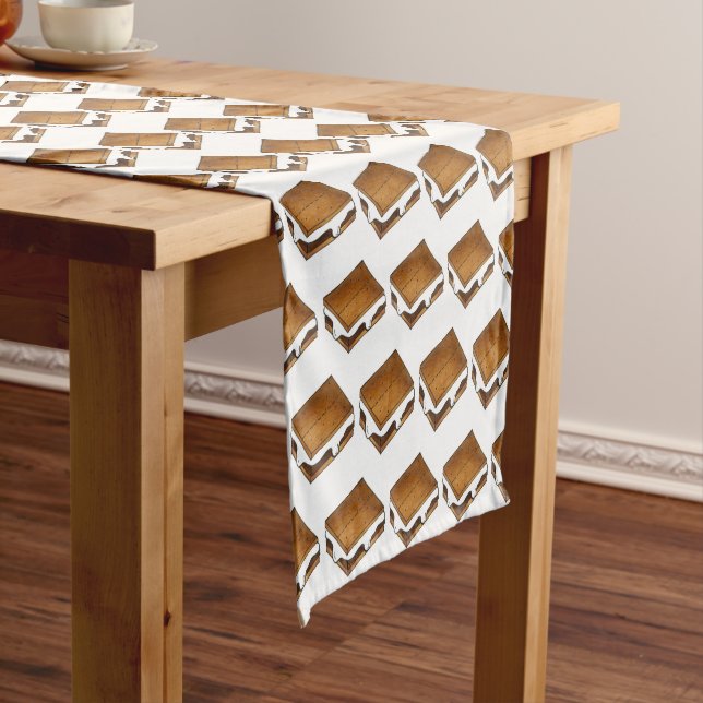 Chemin De Table Court Gimme S'more Marshmallow Campfire S'mores Camp (In Situ)