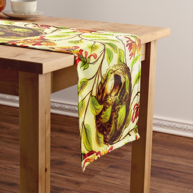 Chemin De Table Court Golden Hummingbird Table Runner (In Situ)