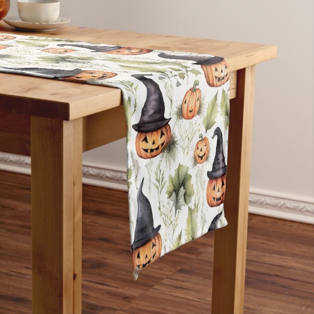 Chemin De Table Court Halloween Jack 'O Lantern (In Situ)