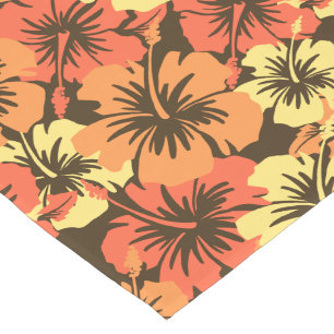 Chemin De Table Court Hibiscus épopé Floral hawaïen