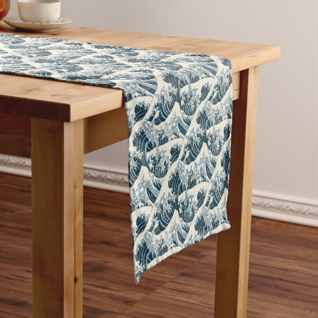 Chemin De Table Court Hokusai La Vague (In Situ)