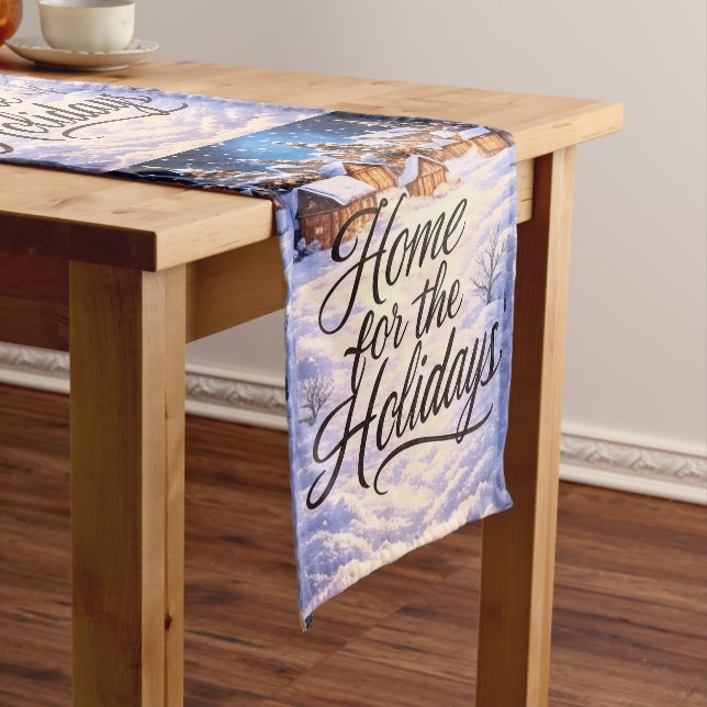 Chemin De Table Court 'Home for the Holidays' Table Runner (In Situ)