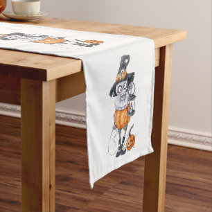 Chemin De Table Court Illustration de caracter d'halloween effrayant