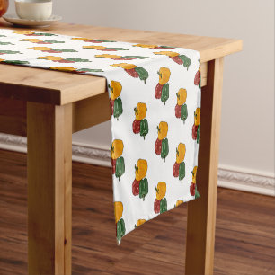 Chemin De Table Court Illustration de dessin de Capsicum