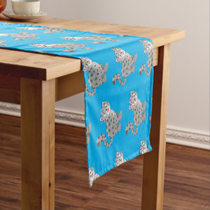 Chemin De Table Court Illustration de mignon léopard des neiges