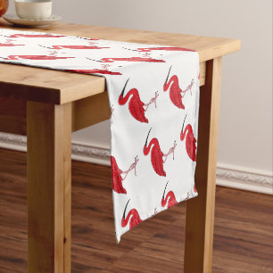 Chemin De Table Court Illustration d'oiseau Scarlet ibis