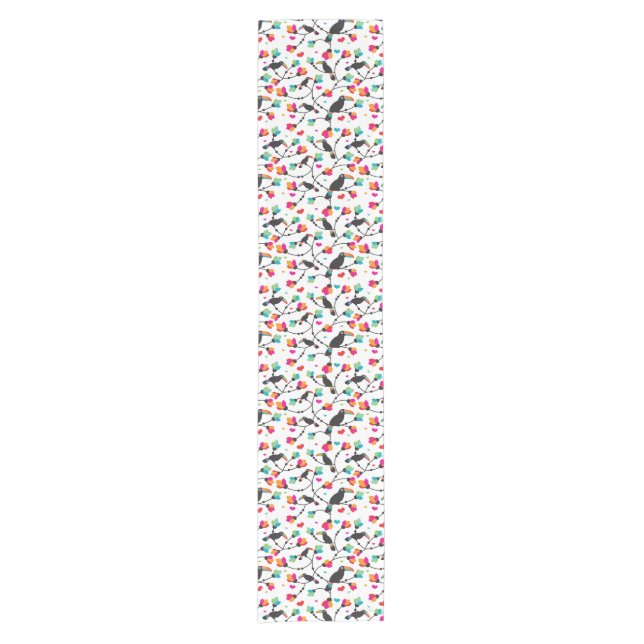 Chemin De Table Court illustration tropicale d'oiseau mignon de toucan (Devant)