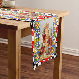 Chemin De Table Court Italian, Sicilian art, maiolica, tiles, baroque ar
