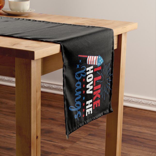 Chemin De Table Court J'aime comment il baise Patriotique Juillet 4 Coup (In Situ)