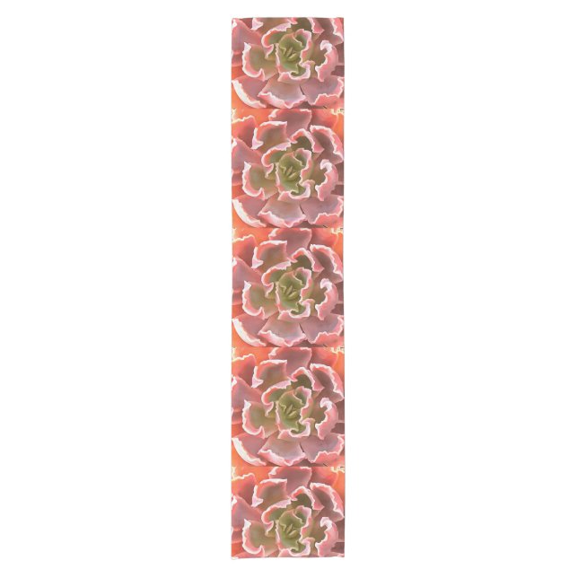 Chemin De Table Court Jardin superbe Les tons roses Succulents Art réali (Devant)