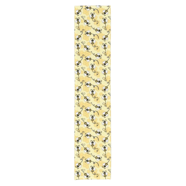 Chemin De Table Court Joli petit motif abeilles (Devant)