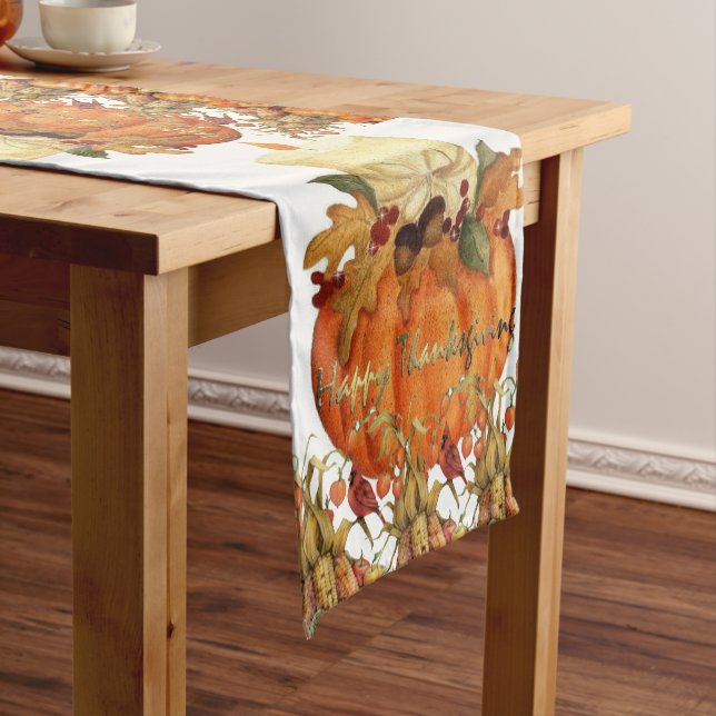 Chemin De Table Court Jour de Bon thanksgiving du coureur de nappes (In Situ)