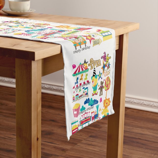Chemin De Table Court Joyeux Anniversaire Carnival Cirque Courte Table R (In Situ)
