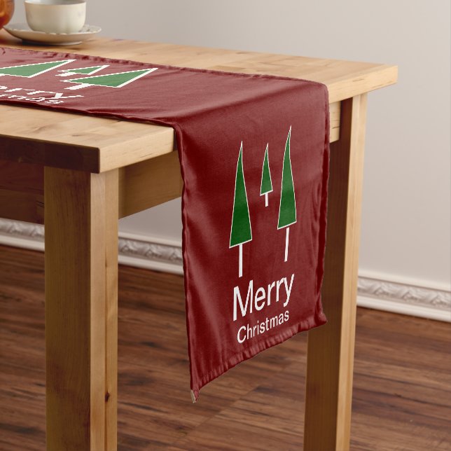 Chemin De Table Court Joyeux Noël de vacances Coureur de table (In Situ)