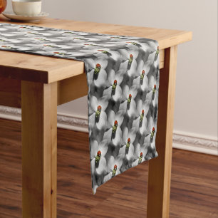 Chemin De Table Court Ladybug Sur Fleur Black White Nature Motif